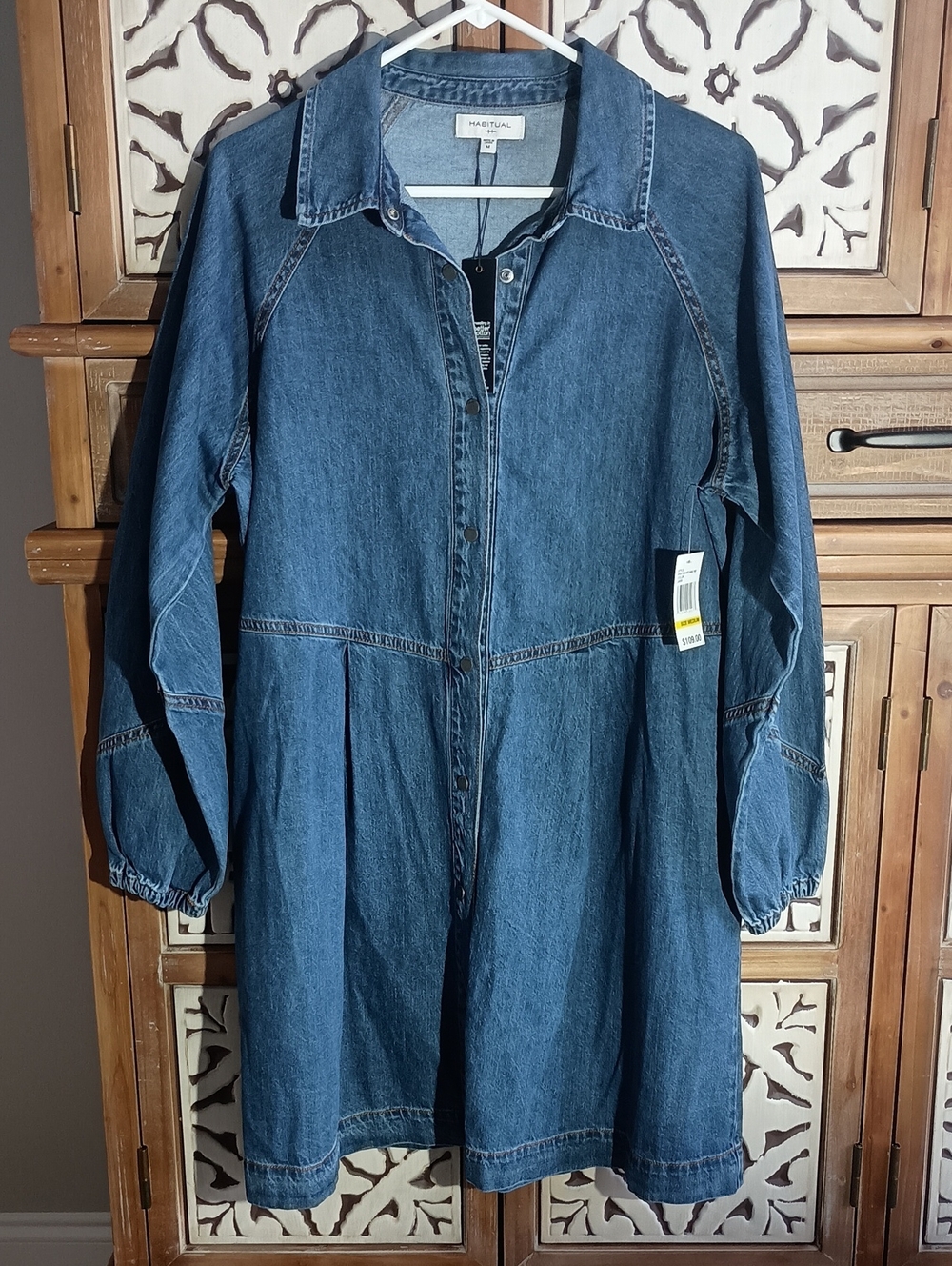 Habitual Dark Blue Denim Shirt Dress